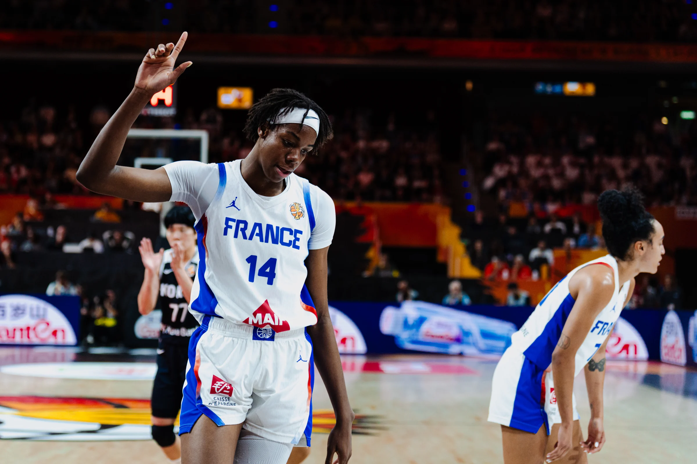 Dominique Malonga lors de la Coupe du Monde avec la France