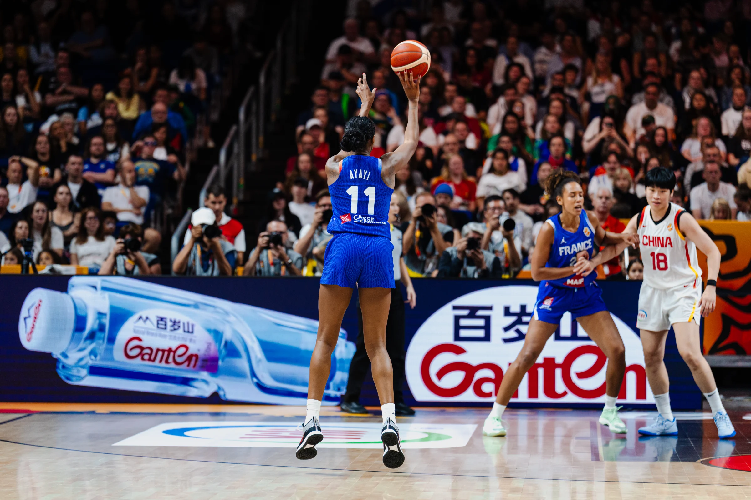 L’Équipe de France lors de son quart de finale face à la Chine