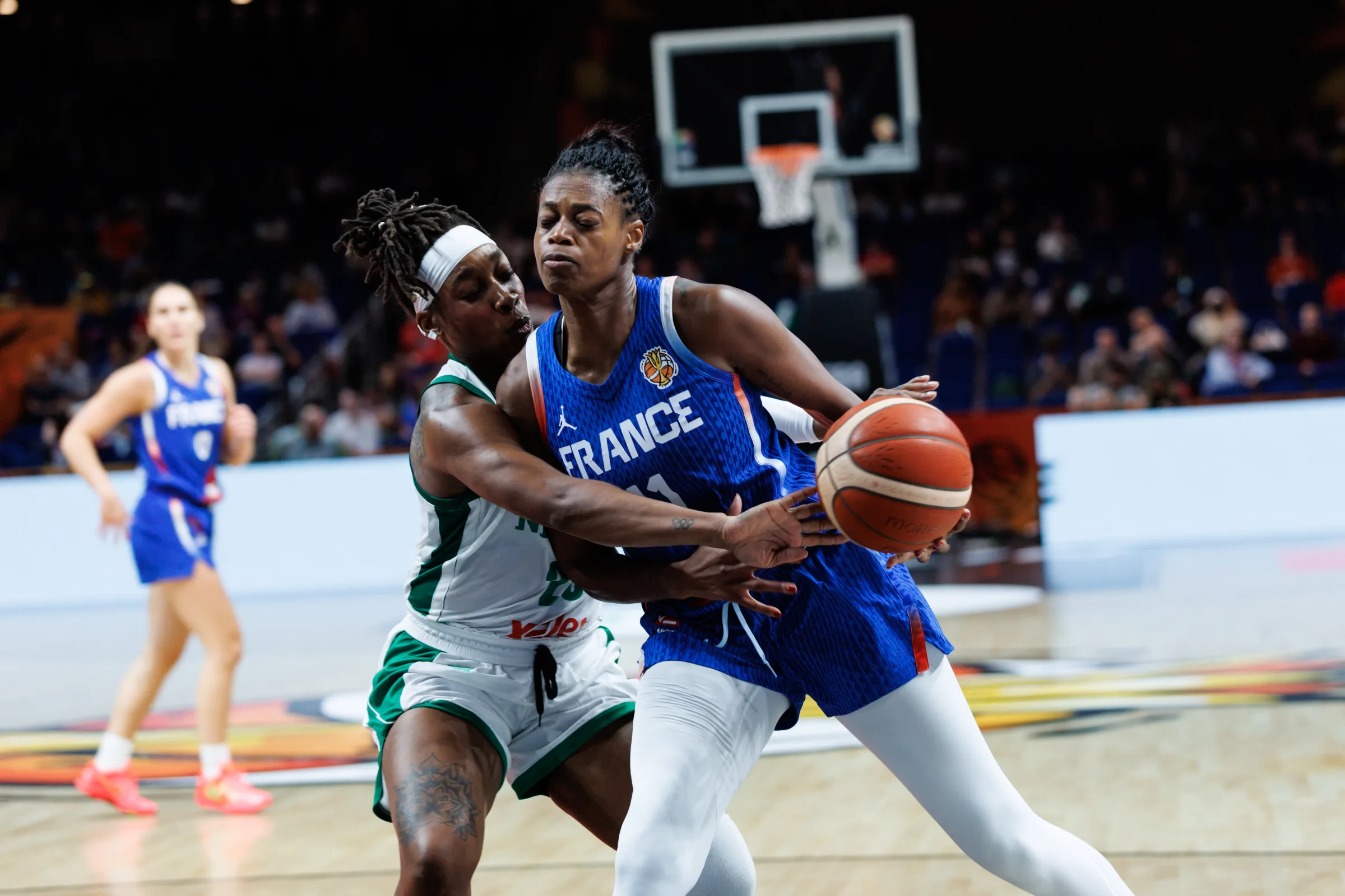 L’équipe de France féminine lors du match face au Nigéria