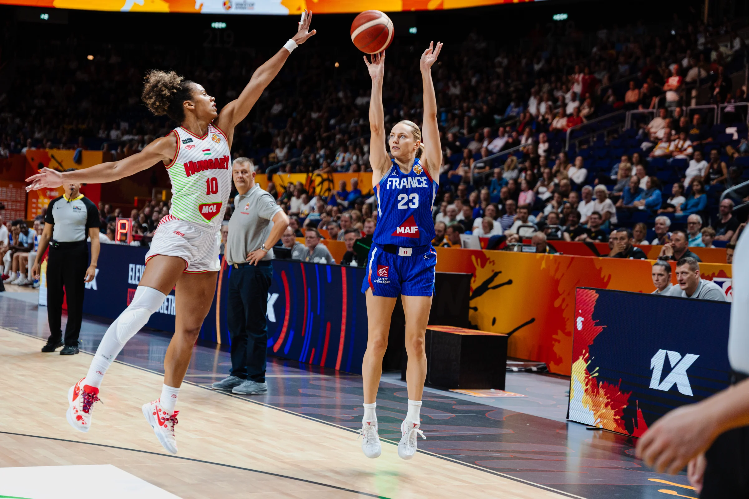 Marine Johannès avec l’équipe de France pendant la Coupe du Monde 2026