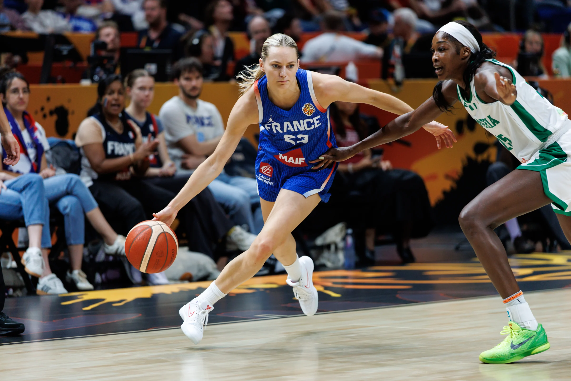 Marine Johannès sous le maillot de l’équipe de France